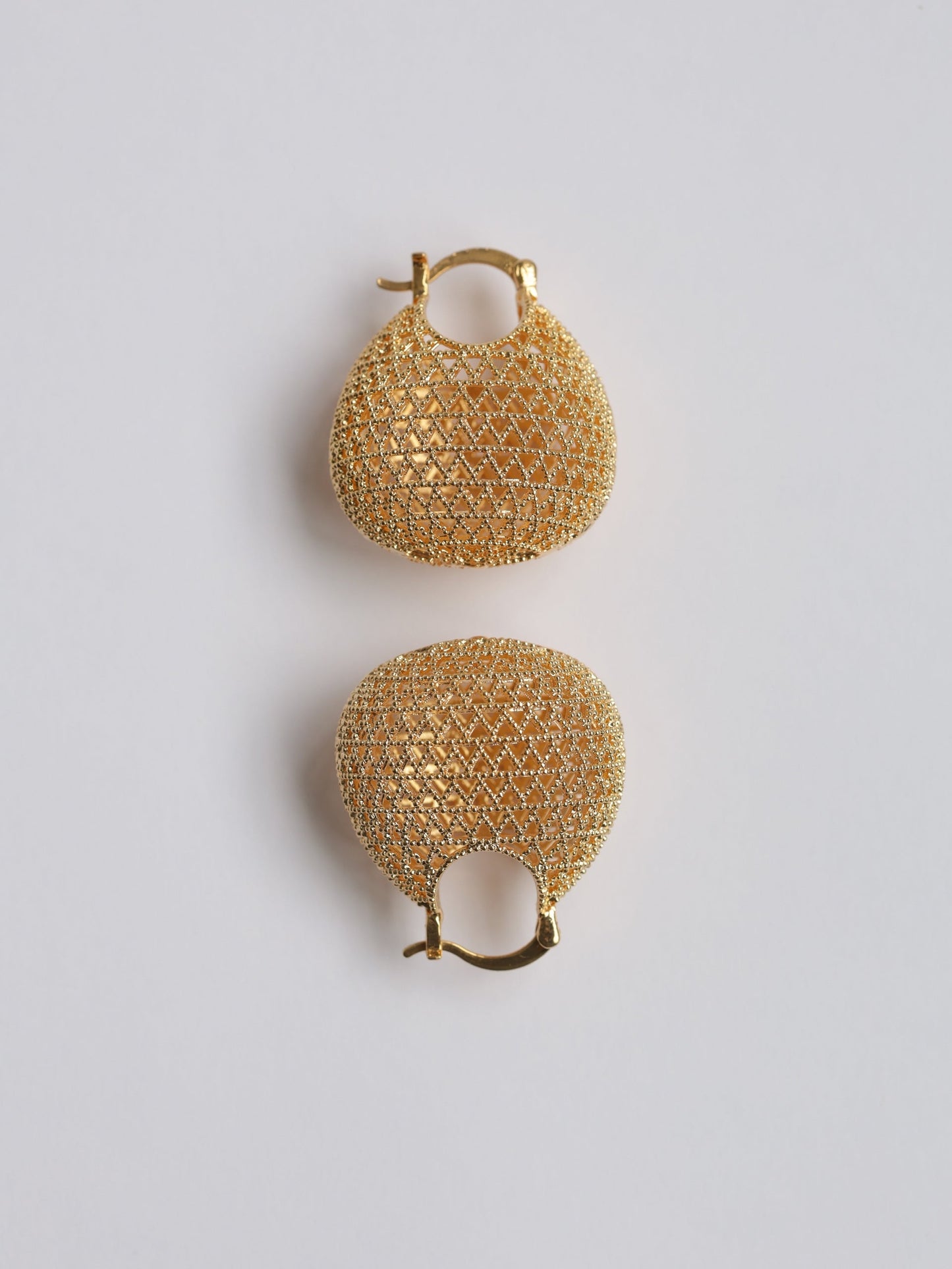 Altın File Işıltı Küpe