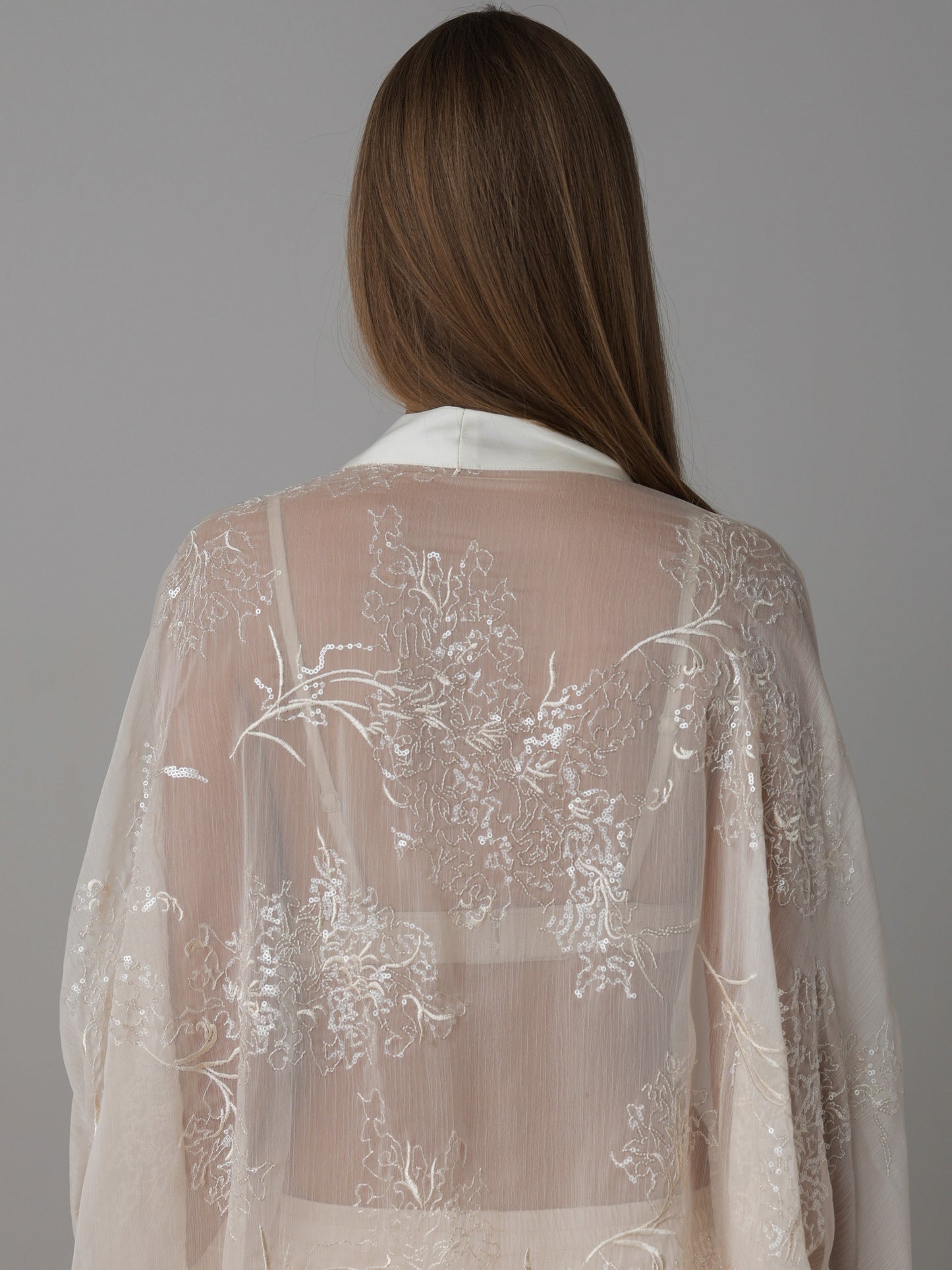 Payetli Saten Kimono