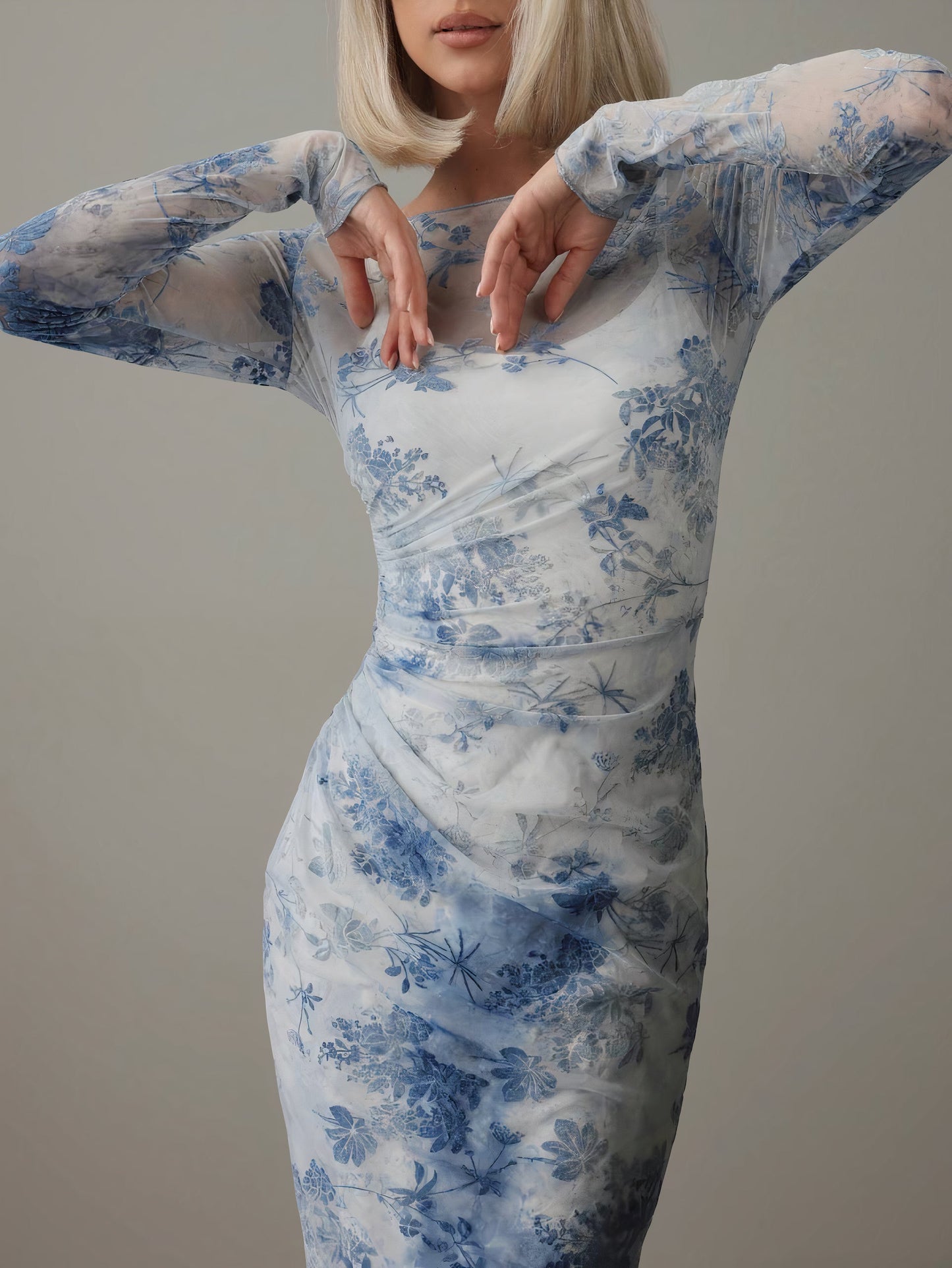 Mavi Sis Tül Elbise