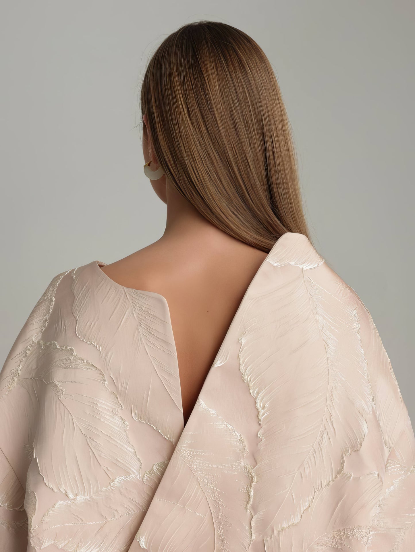 Dokulu Ekru Pileli Mini Etek