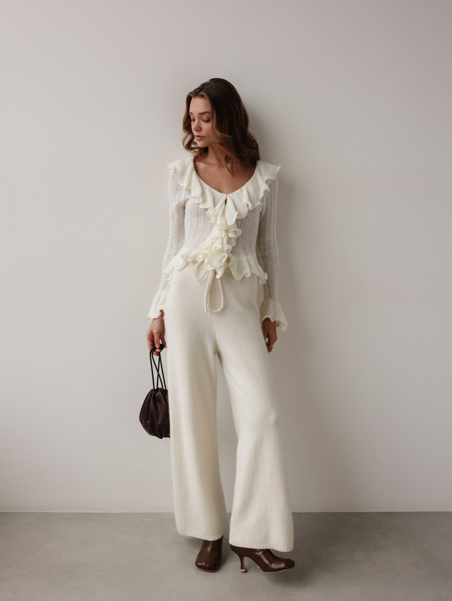 Soft Ruffle Triko Üst