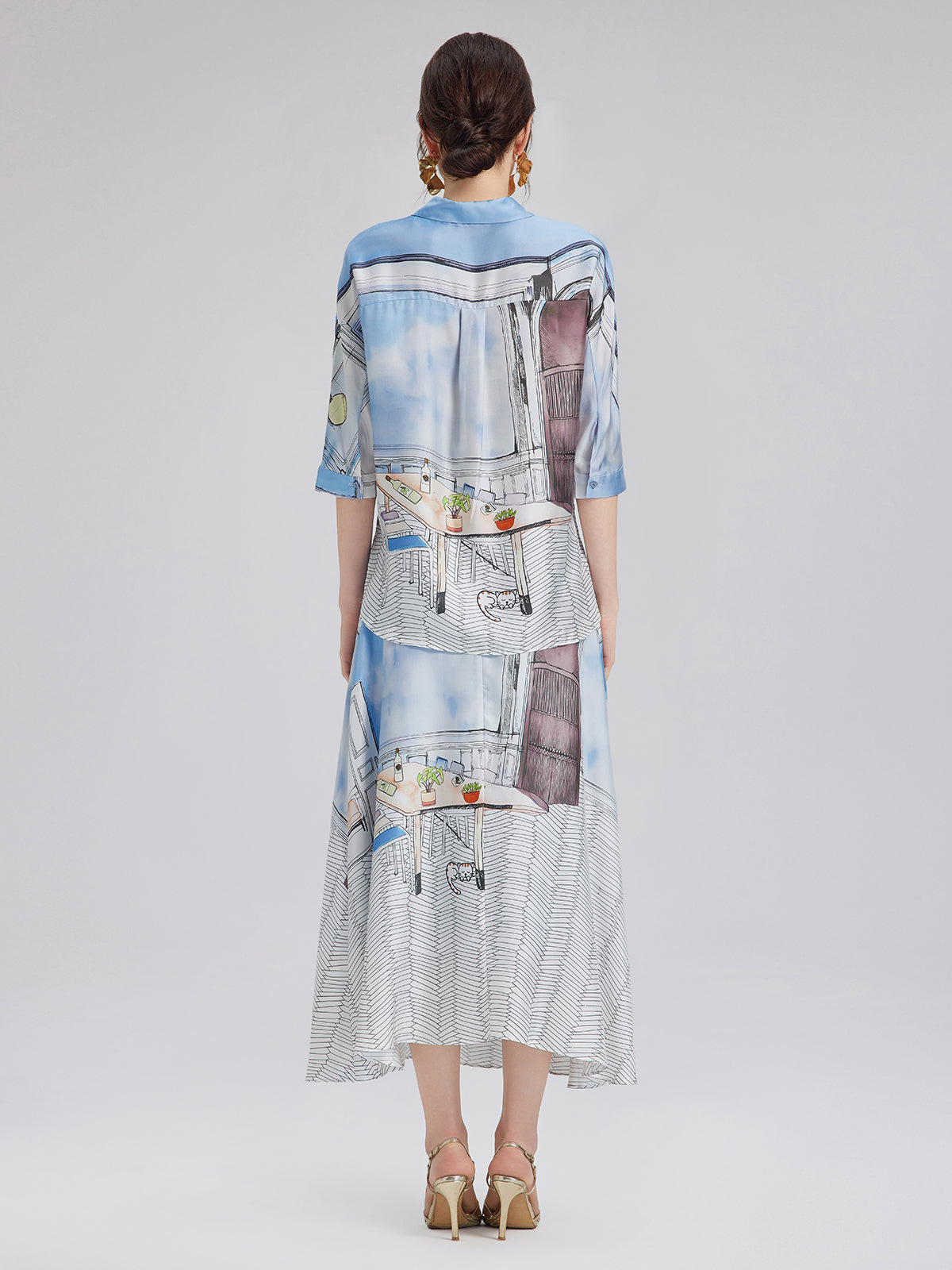 İpek Fitilli Desenli Etek (%100 İpek)