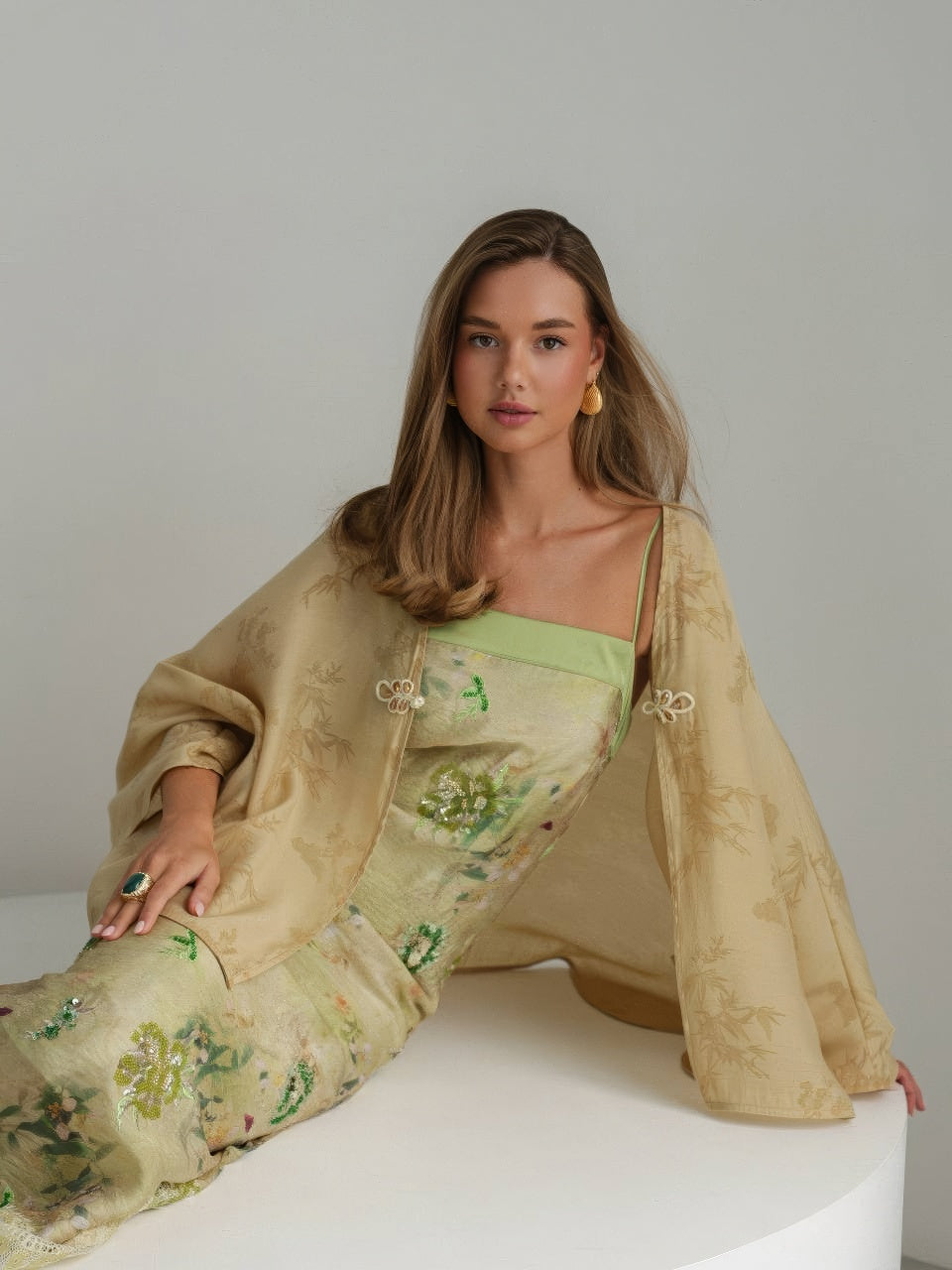 Golden Bamboo Kimono Ceket