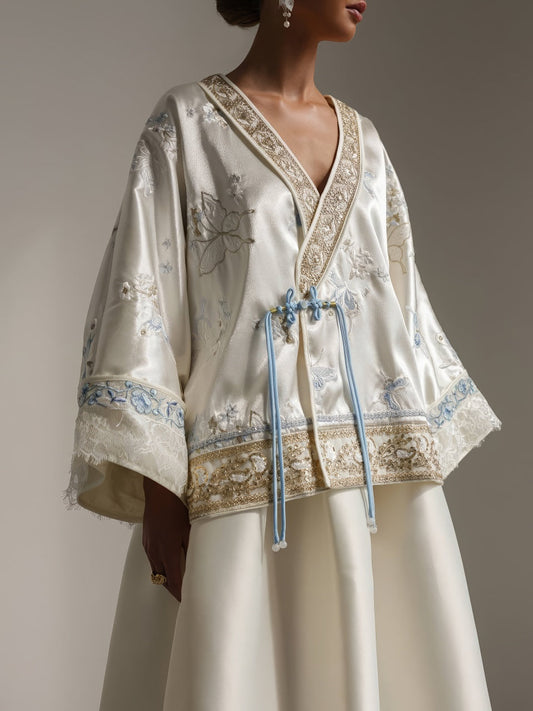White Lotus Kimono Ceket