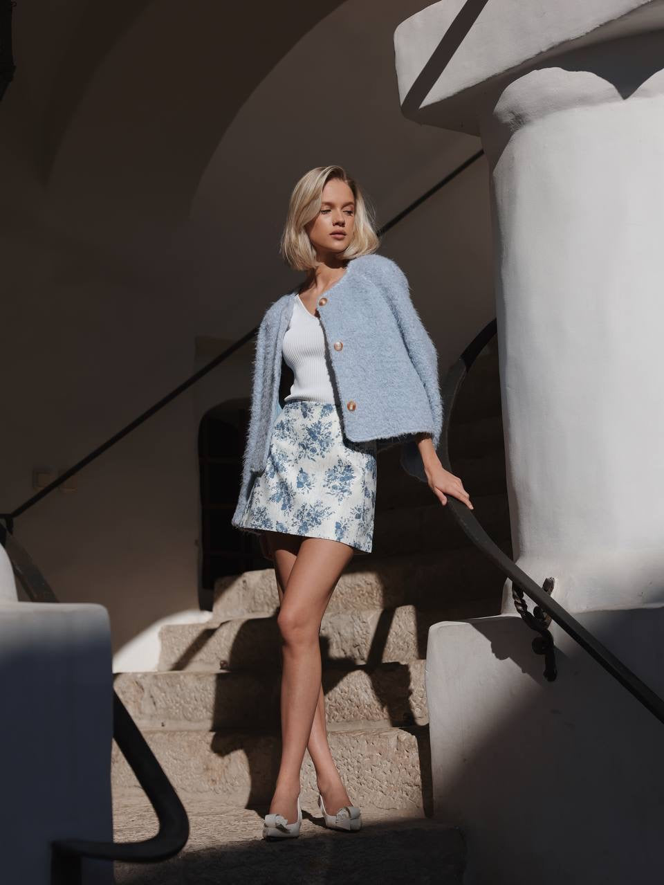 Açık Mavi Yumoş Hırka