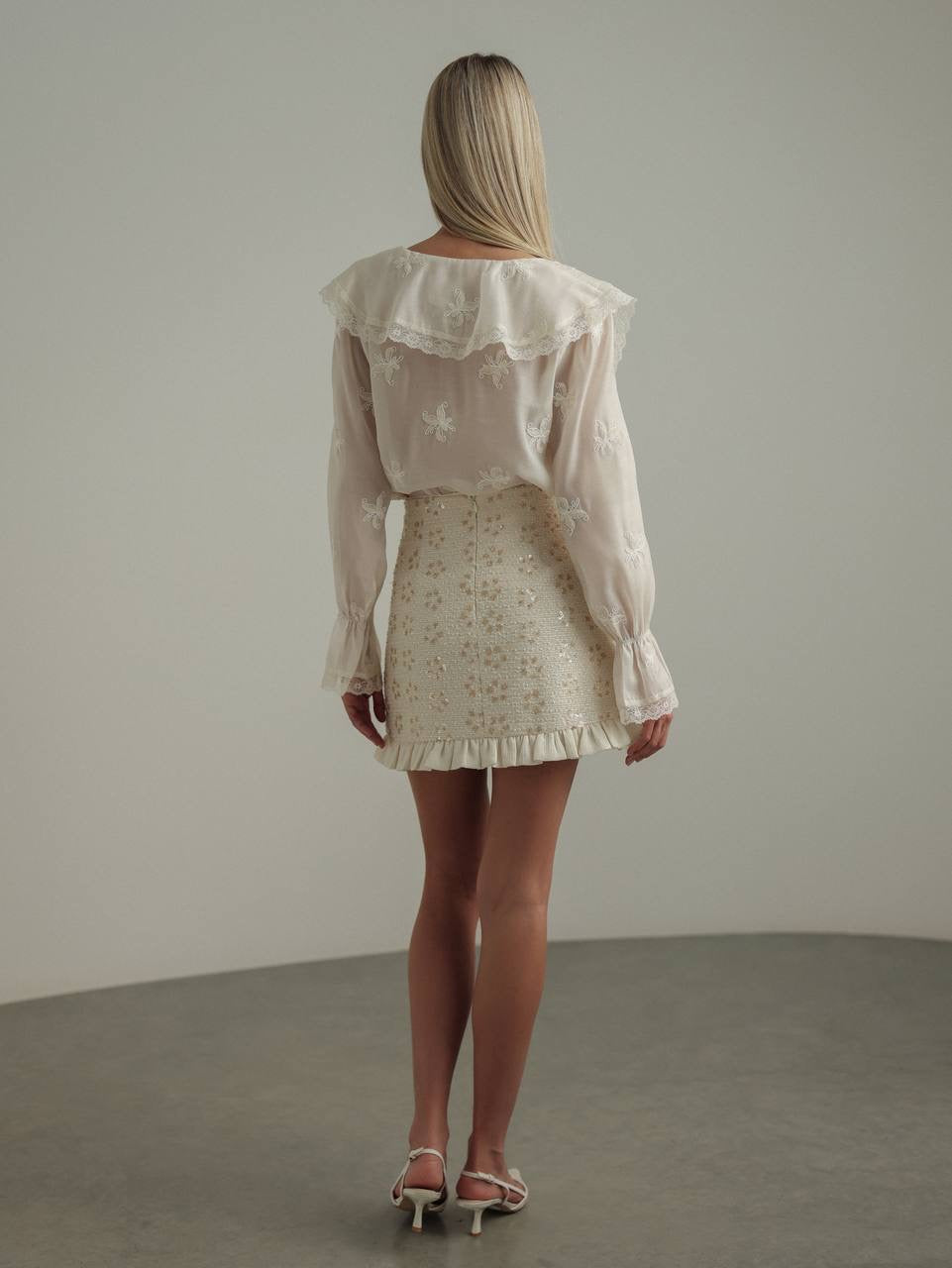 İşlemeli Mini Etek