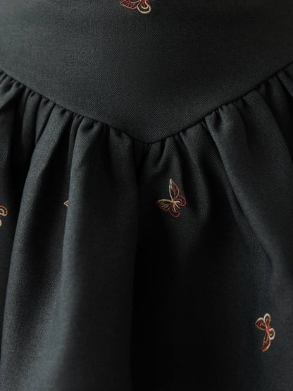 Charcoal Kelebek Nakışlı Takım