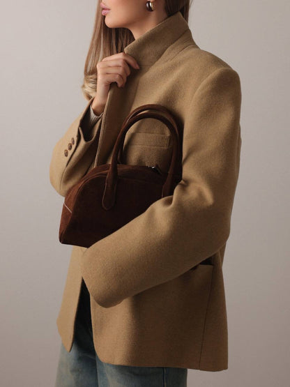 Klasik Camel Blazer Ceket