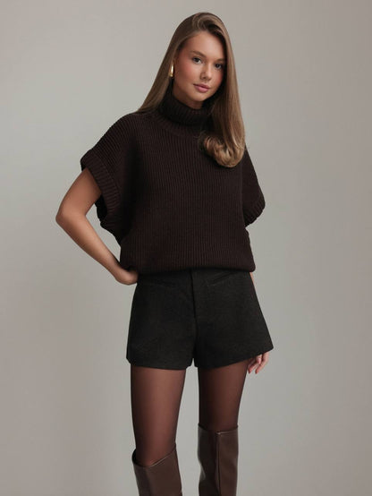 Şık Yün Karışımlı Şort