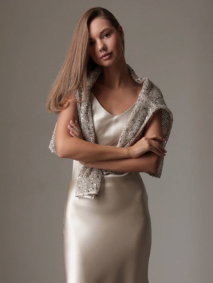 Shimmering Elegance Payetli Bluz