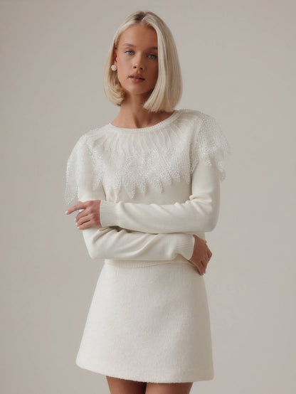 Sparkling Elegance İşlemeli Kazak