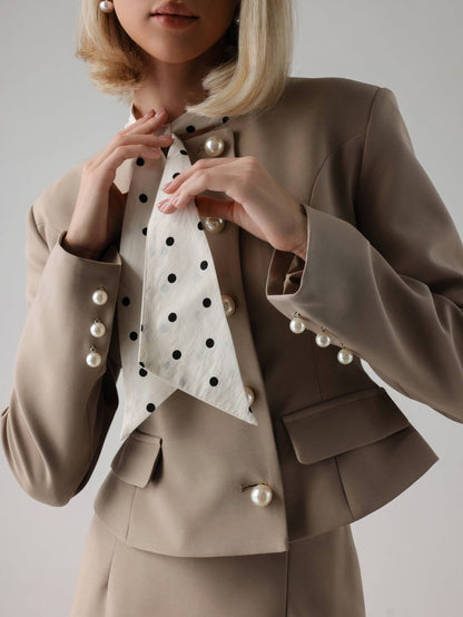 Amelie İnci Düğmeli Takım