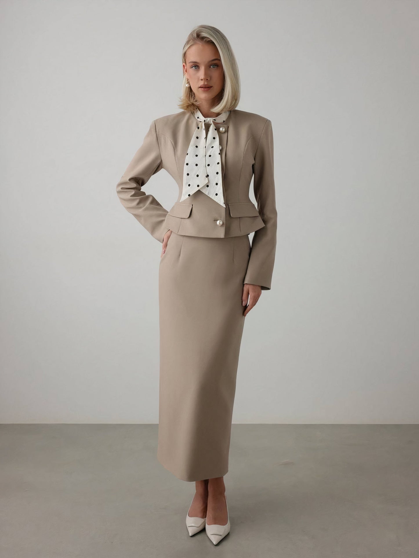 Amelie İnci Düğmeli Takım