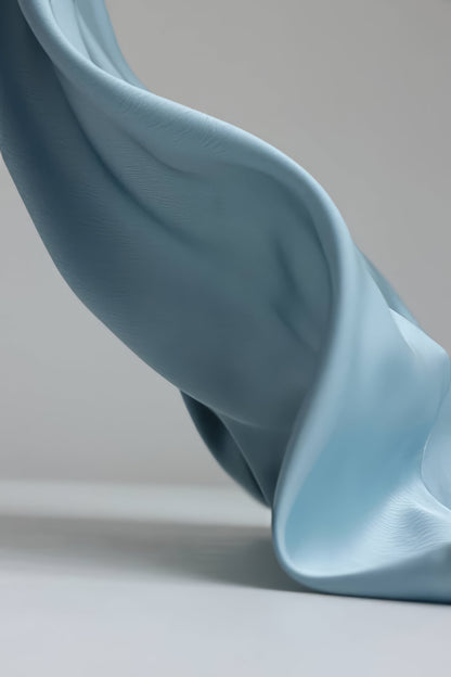 Gök Mavisi Saten Verev Etek