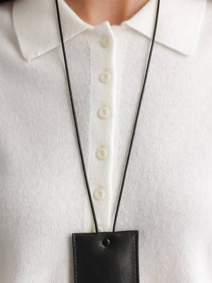 Triko Polo Yaka Beyaz Bluz