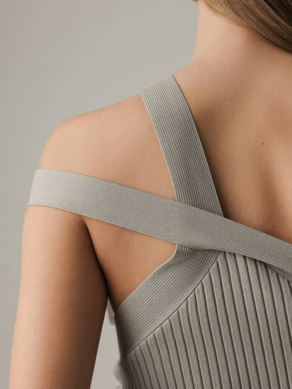 Dökümlü Detaylı Siyah Atlet