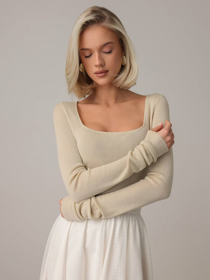 Hacimli Kırık Beyaz Midi Etek