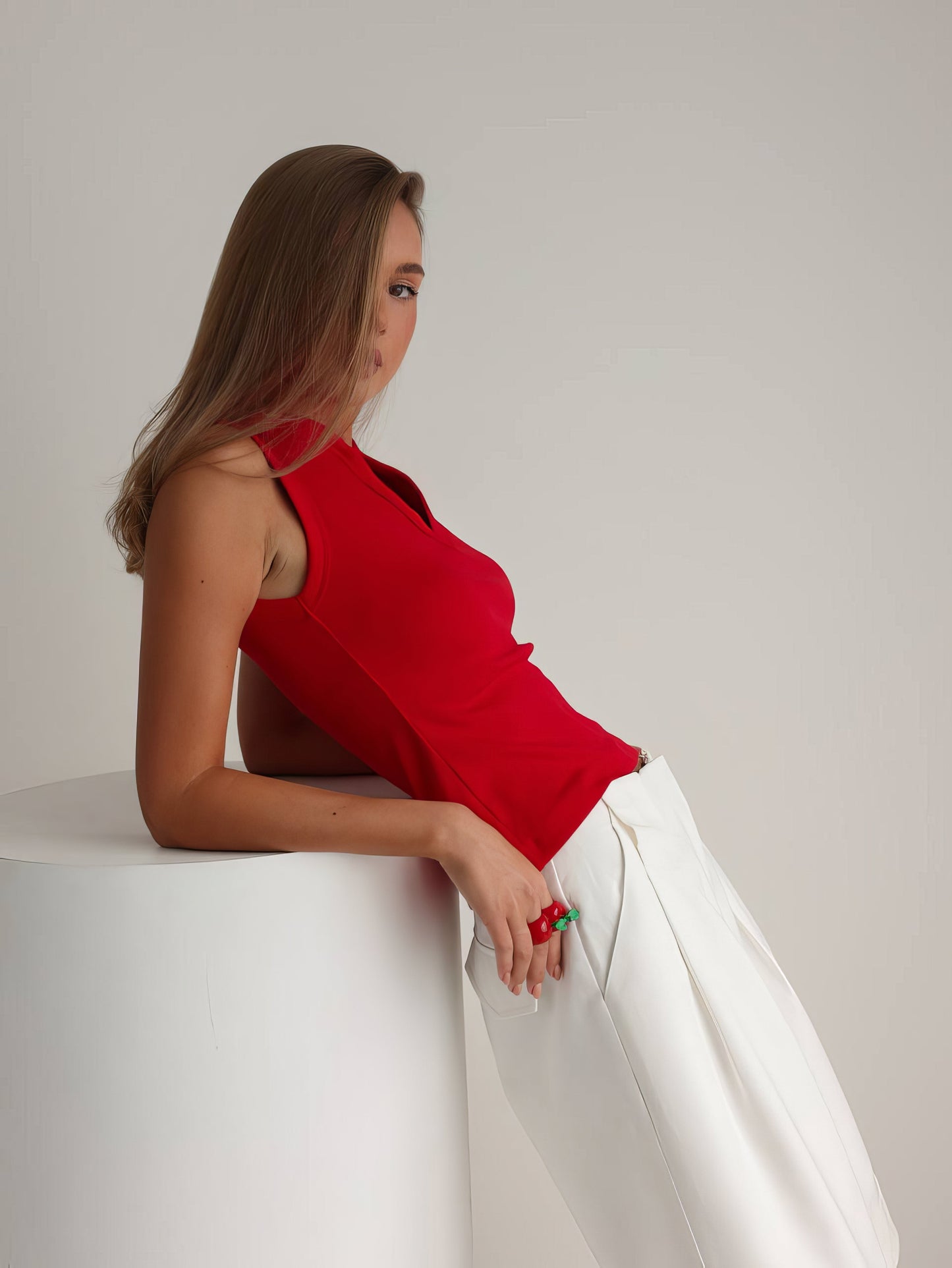 Akışkan Beyaz Culotte Şort