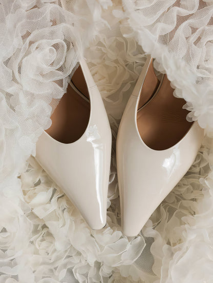 Fildişi Saten Mini Etek