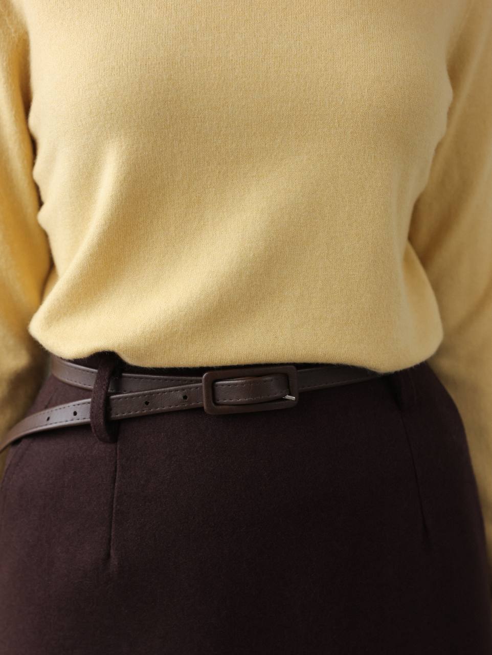 Mocha Line Midi Etek