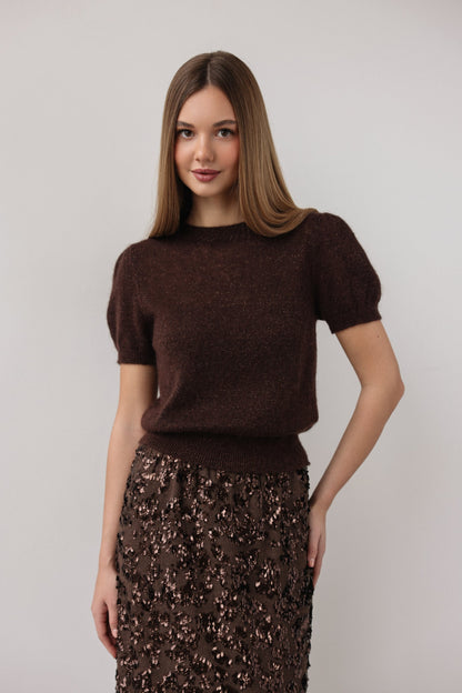 Mocha Glow Triko Üst