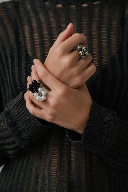 Dalmaçya Taşı Küme Yüzük