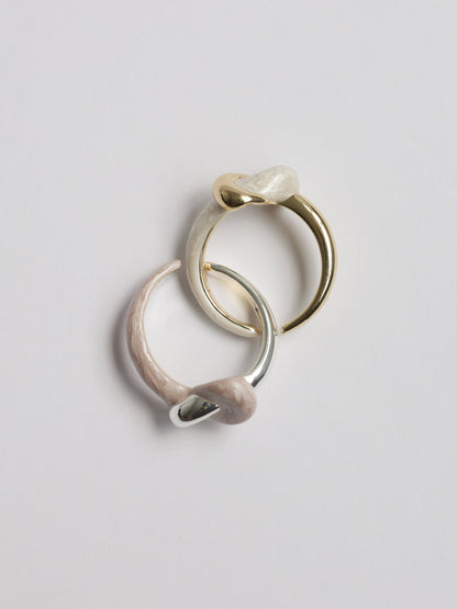 Gümüş Taupe Düğüm Yüzük