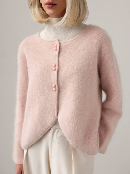 Soft Blossom Düğmeli Hırka