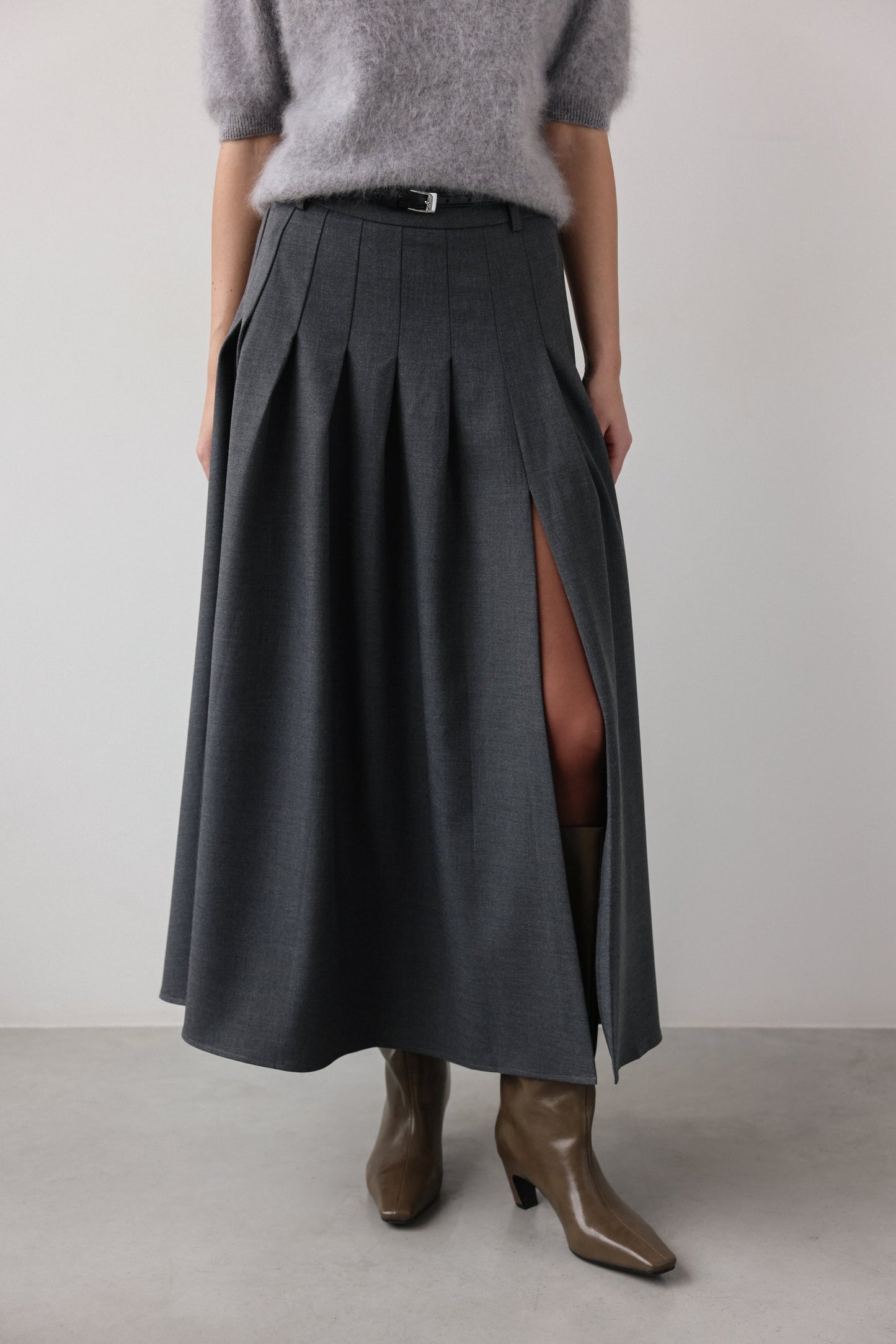 Slate Grace Pileli Etek