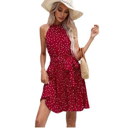 Red Polka Dot Long Dress