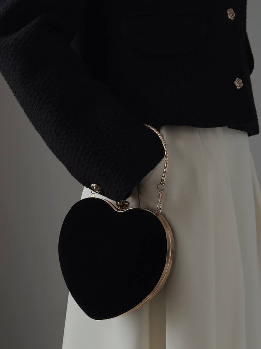 Siyah Kalp Çanta