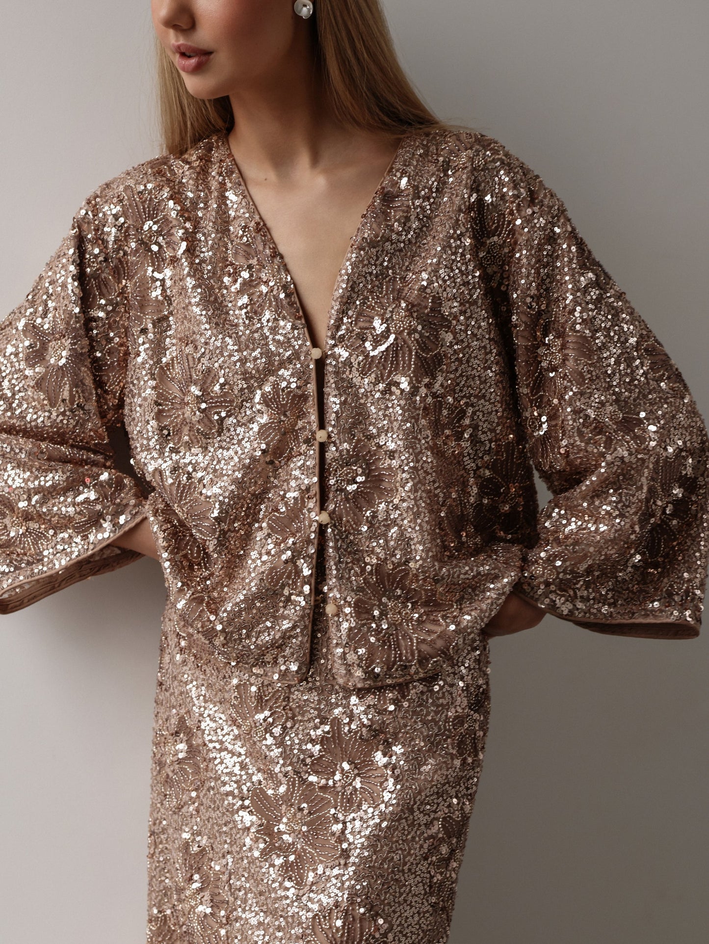 Celestial Payetli Midi Etek