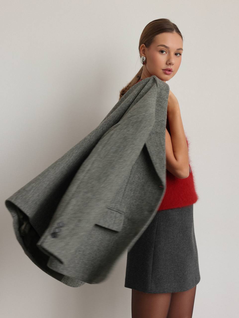 Yün A Kesim Mini Etek