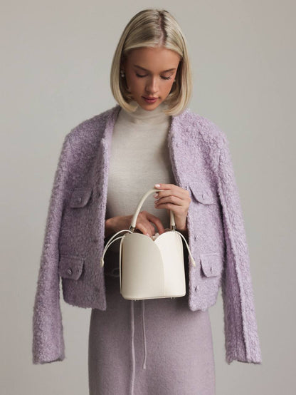 Lila Bulut Bukle Ceket