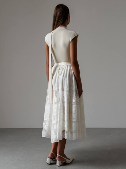 Bağlama Detaylı Krem Bluz