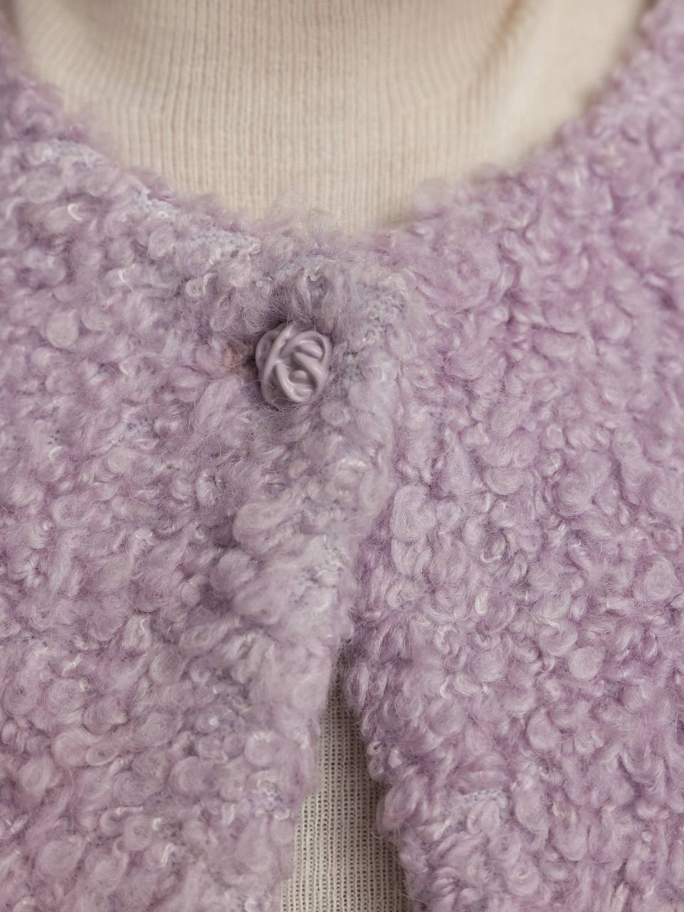 Lila Bulut Bukle Ceket