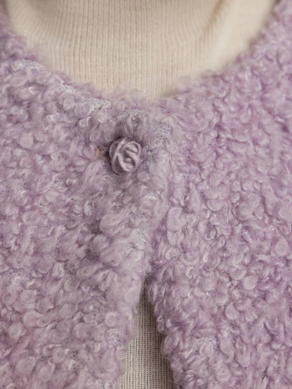 Lila Bulut Bukle Ceket