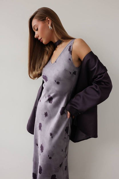 Gece Yarısı Mürdüm Blazer Ceket