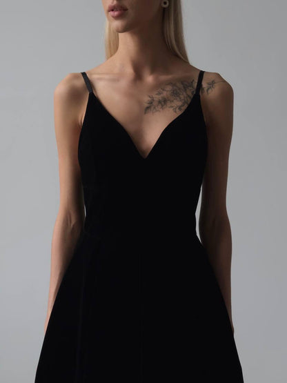 Zarif Siyah Abiye Elbise