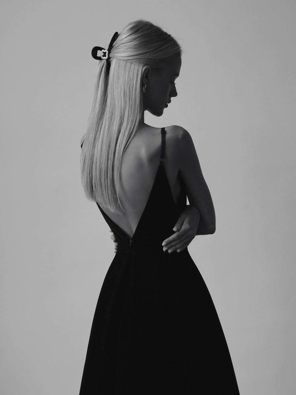 Zarif Siyah Abiye Elbise