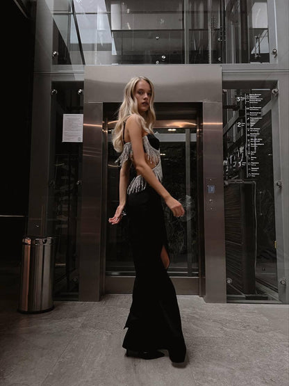 Göz Alıcı Siyah Abiye Elbise