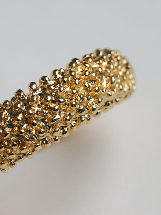 Altın Dokulu Kelepçe Bileklik