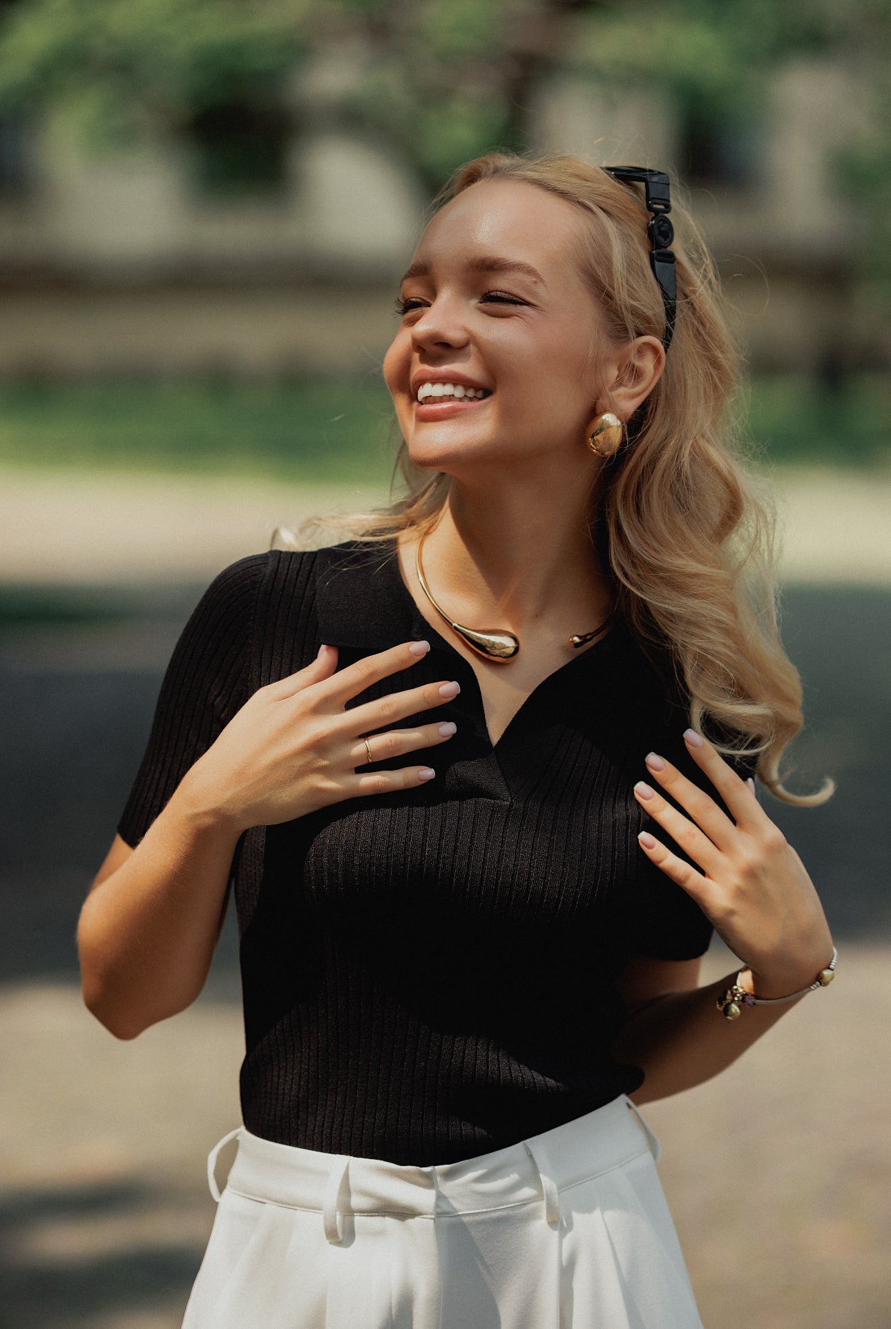 Siyah Sabah Triko Polo Üst