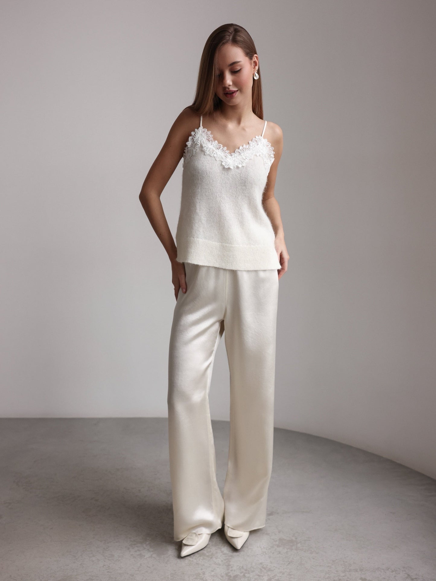 Fildişi Flow Pantolon