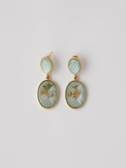 Vintage Turkuaz Küpe