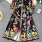 Spring Dress,Floral Long Sleeve Elegant Boho Maxi Wedding Guest Party Dress