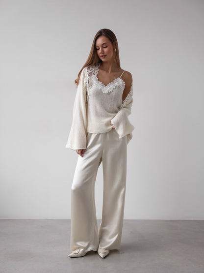 Fildişi Flow Pantolon
