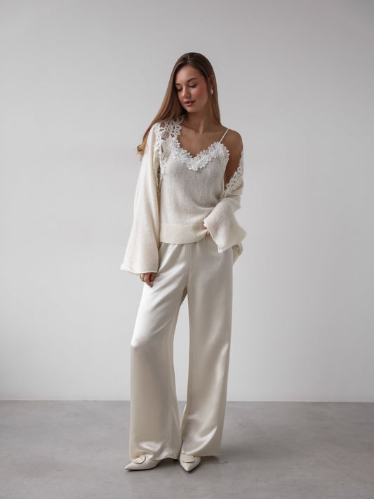 Fildişi Flow Pantolon