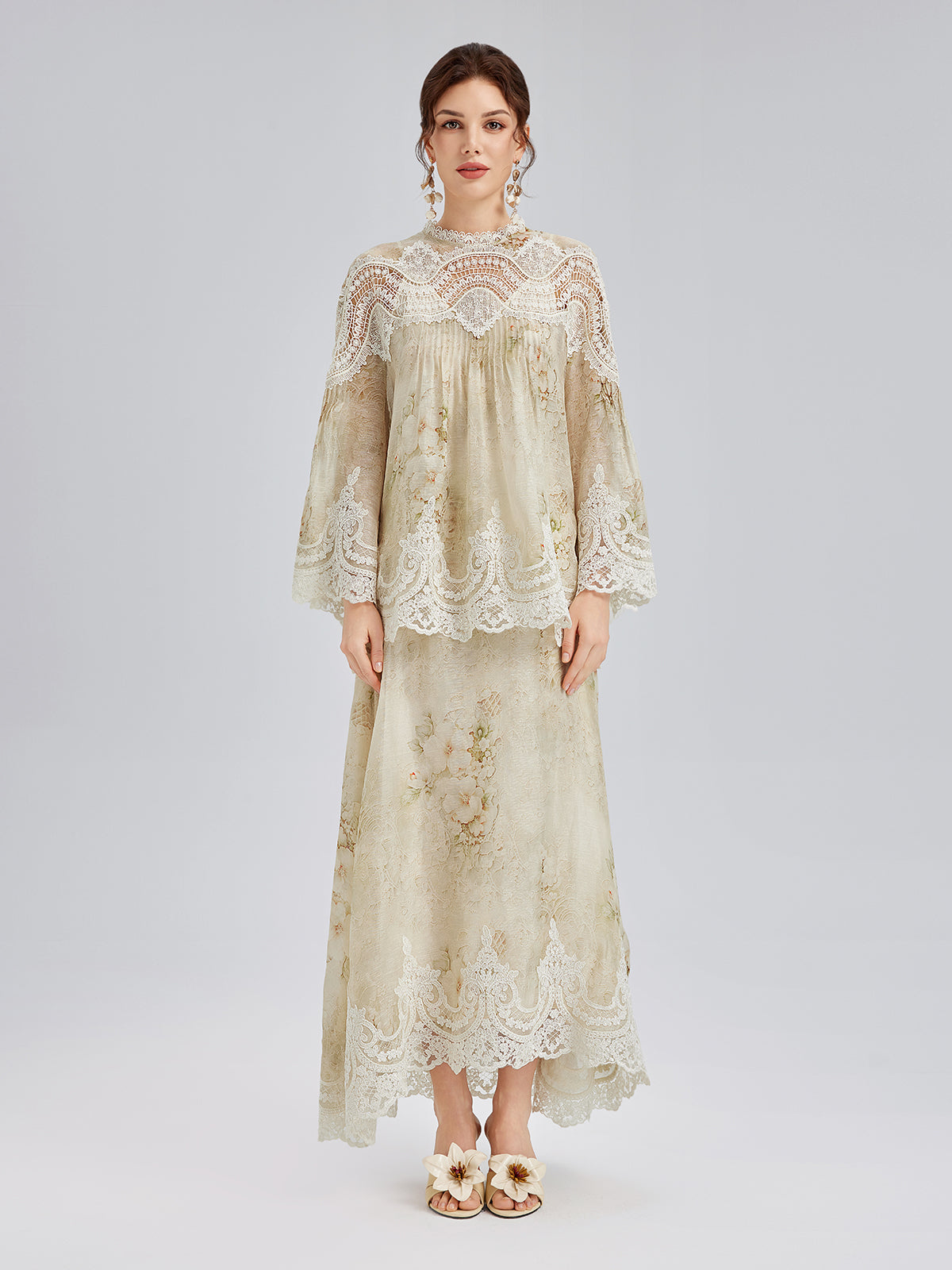 İpek-Keten Barok Dantel Etek