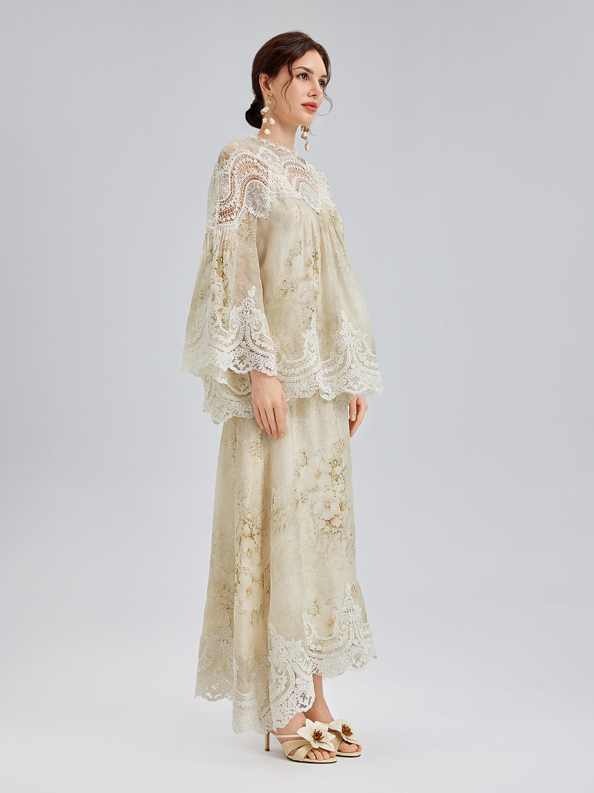 İpek-Keten Barok Dantel Etek